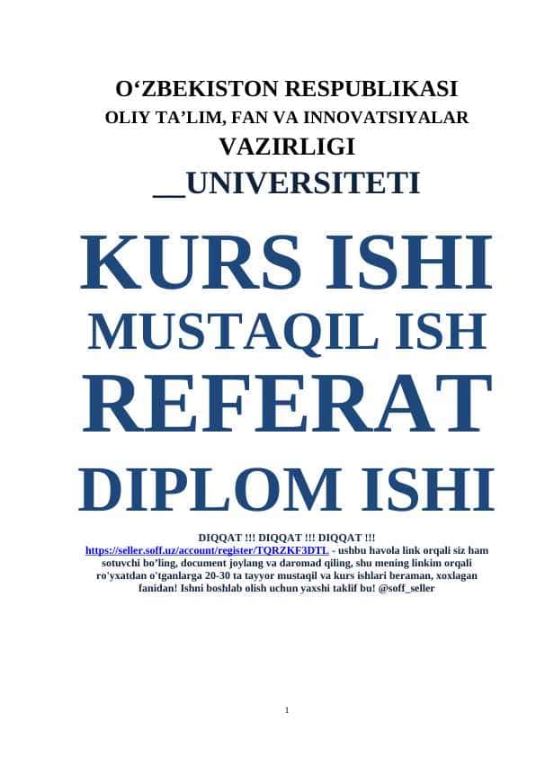Umumiy o’rta talim maktablarida togarak ishlarini tashkil etish metodikasi