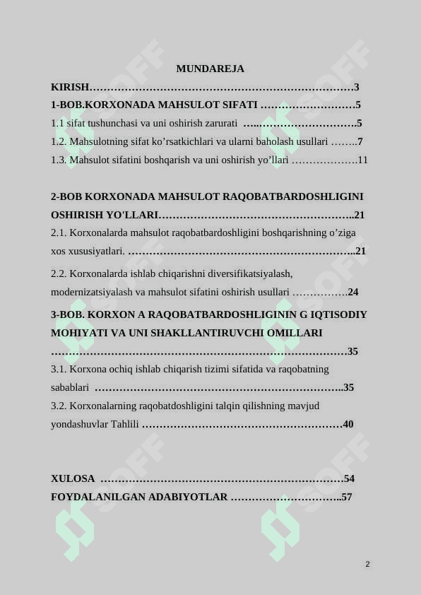KORXONADA MAHSULOT SIFATI VA RAQOBATBARDOSHLIGINI OSHIRISH YO'LLARI 2