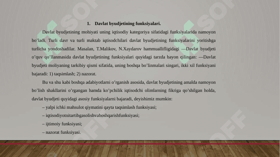 Daromadlarning taqsimlanishi 8