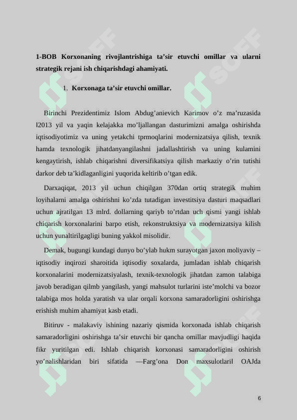 KORXONANING STRATEGIYASI VA TEXNIK SIYOSATI 6