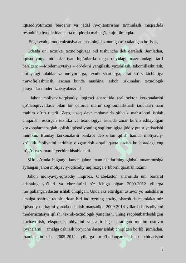 KORXONANING STRATEGIYASI VA TEXNIK SIYOSATI 8