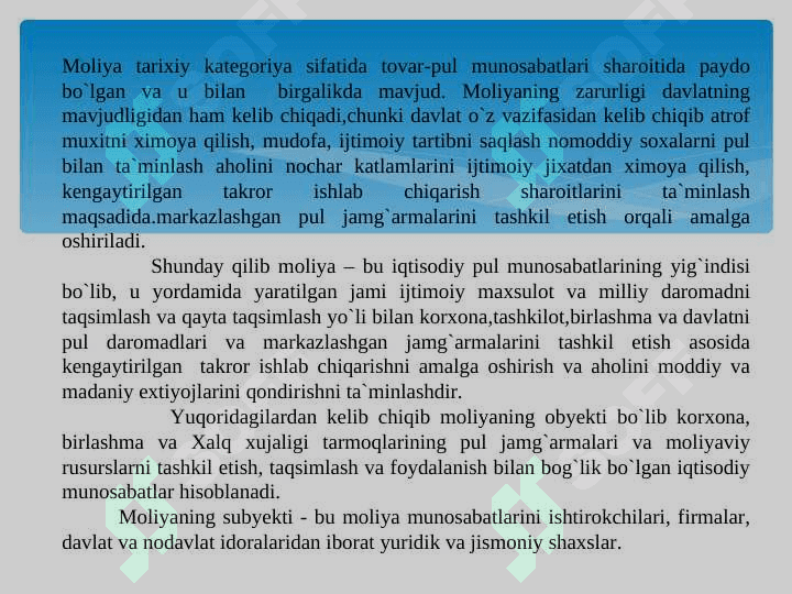 Moliyaviy tizim 7