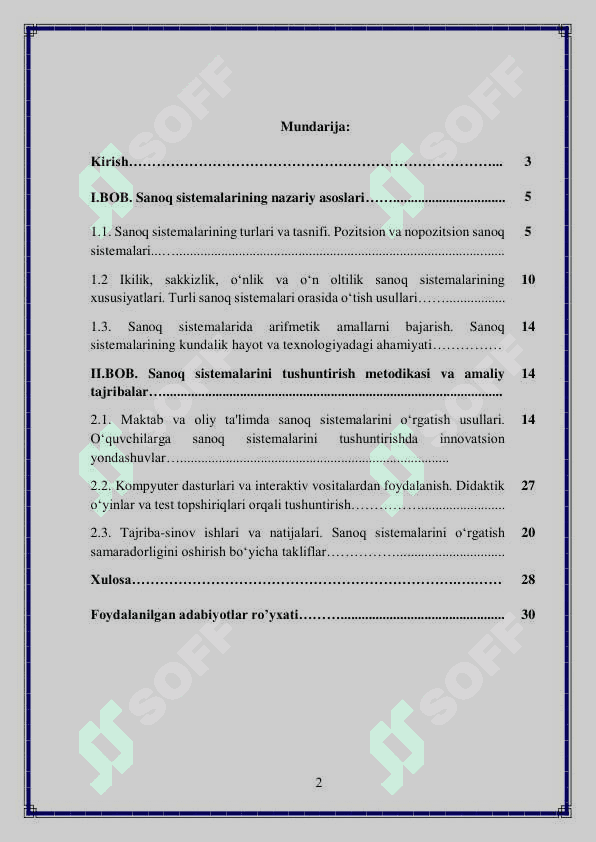Turli sanoq sistemalarini tushuntirish metodikasi 2