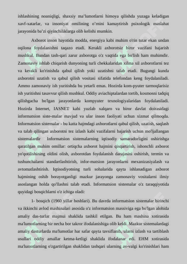 PSIXOLOGIK MAʼLUMOTLARNI QAYTA ISHLASH METODLARI VA TEXNOLOGIYALARI.L.IVASSERINING PSIXOLOGIK TASHXISDA YANGI AXBOROT TEXNOLOGIYALARINI QOʻLLASH 3