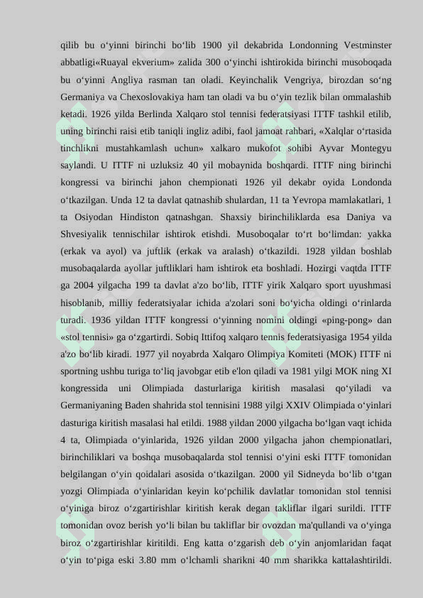 Stol tennisi darslarida ko'nikma va malakalarni shakillantirishda 7
