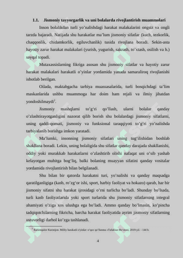 BOSHLANG‘ICH SINF O’QUVCHILARIDA MILLIY VA HARAKATLI O’YINLAR ORQALI  TEZKORLIKNI OSHIRISH 4