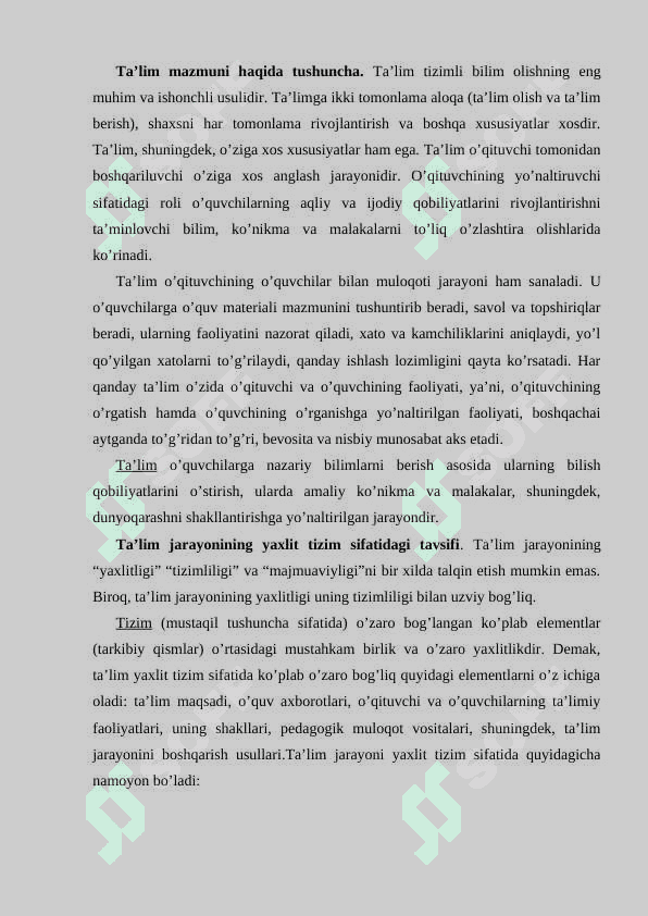 Zamonaviy ta’lim-tarbiya va uning mohiyati 2