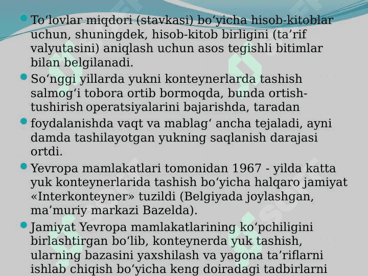 Xalqaro transport tashuvlarida optimal yo'nalishlarni tanlash 4