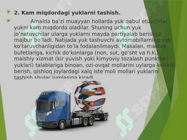 Respublikamiz tashqi iqtisodiy faoliyatida xalqaro yuk tashuvlarini takomillashtirish yo`llari 4