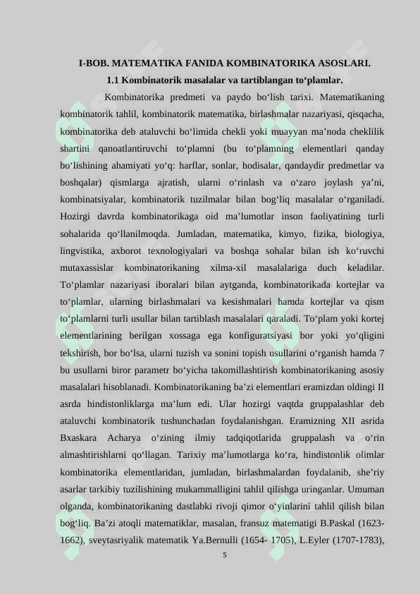 Kombinatorika elementlarini oʻqitish metodikasi 5