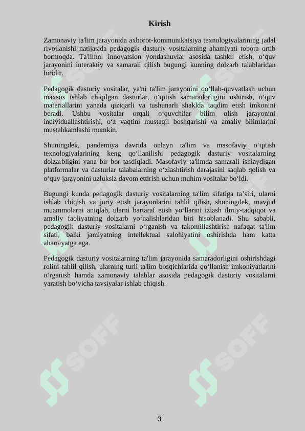 O’quv materiallarini saralash va elektron ta’lim resurslarini yaratish strukturasini tuzish 3