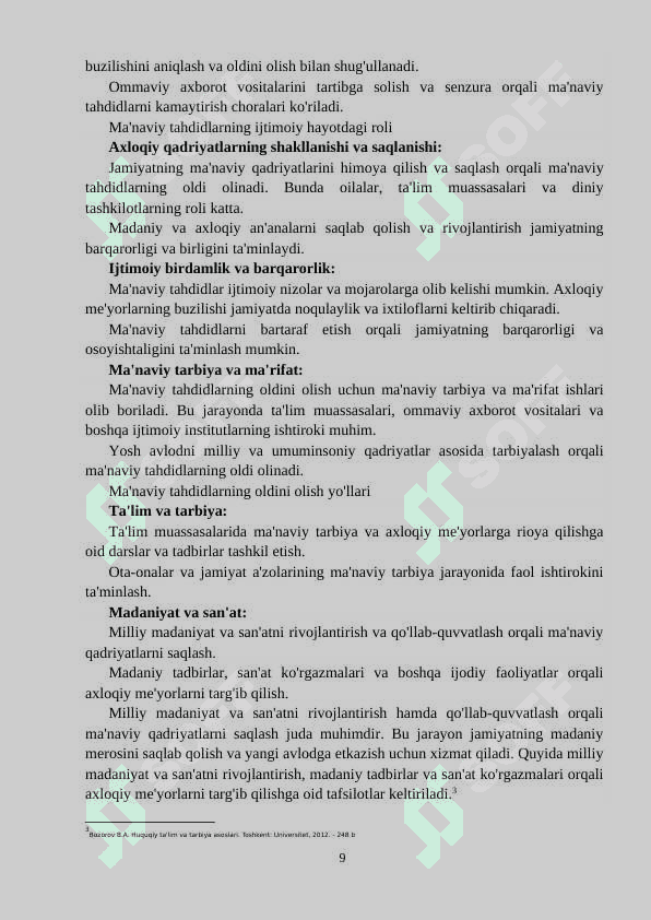 Oilada farzandlarni ma'naviy tahdidlardan himoya qilish 8