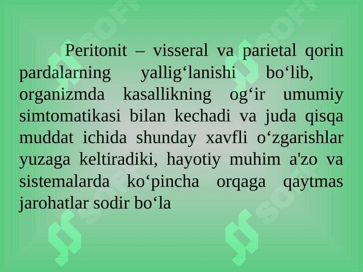 O‘tkir  peritonit 6