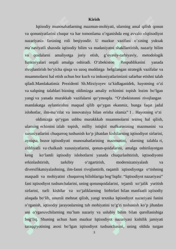 “IQTISODIYOT NAZARIYASINING FAN SIFATIDA SHAKLANISHI  VA UNDAGI ASOSIY TA'LIMOTLAR” 3