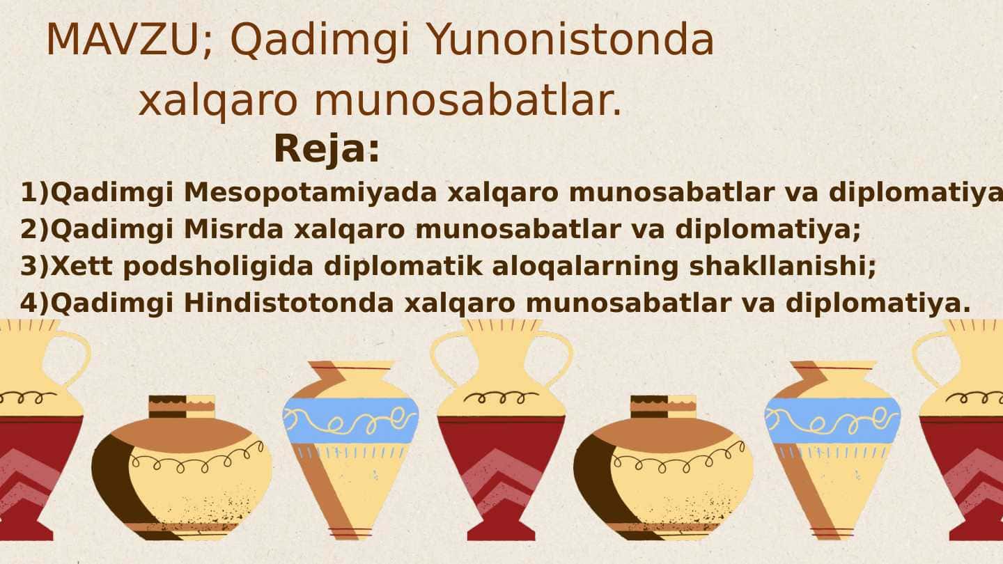 Qadimgi Yunonistonda xalqaro munosabatlar