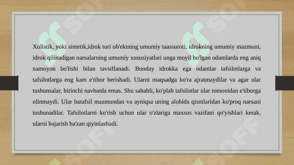 Idrokning individual farqlari va uning rivojlanishi slayd 4