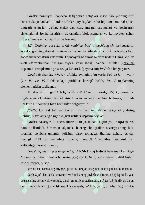 Graflar nazariyasi 2