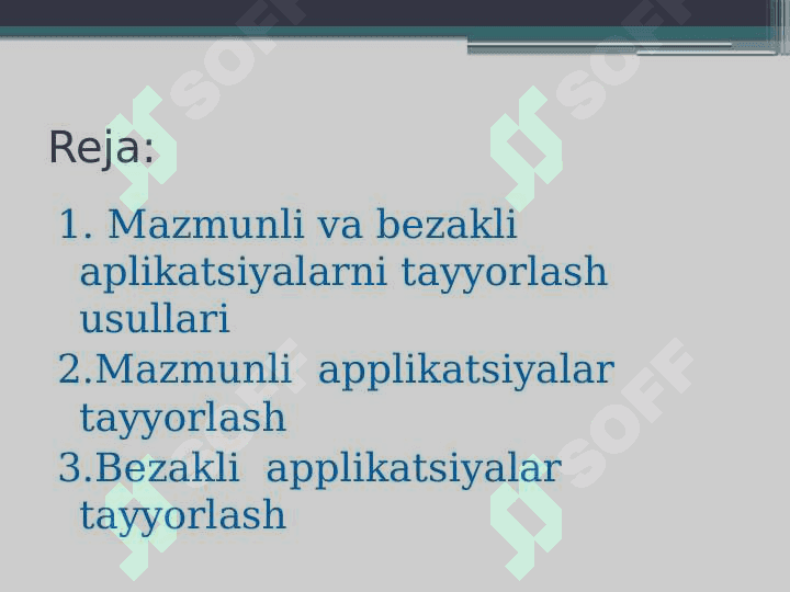 Mazmunli va bezakli applikatsiyalar 2