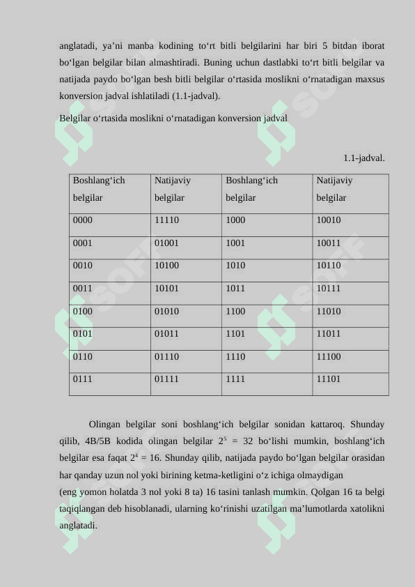 Mantiqiy va оrtiqcha kodlash. Kodlarni birlashtirish 2
