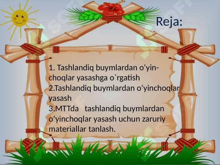 Tashlandiq buyumlardan o`yinchoqlar yasash 2