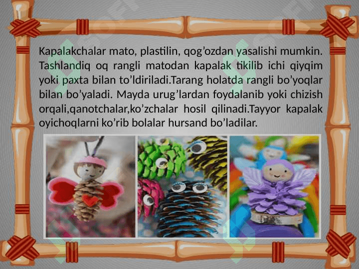 Tashlandiq buyumlardan o`yinchoqlar yasash 4