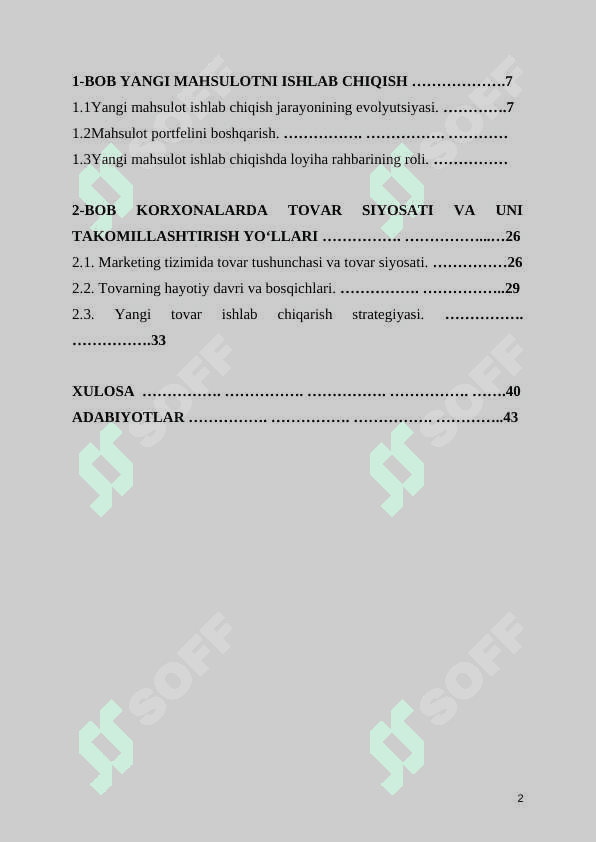YANGI MAHSULOTLARNI ISHLAB CHIQISH STRATEGIYALARI 2