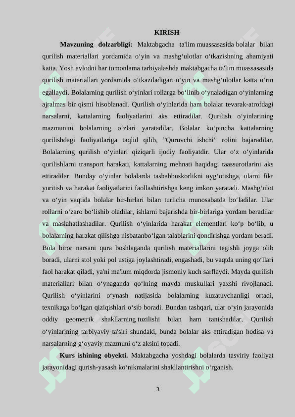 BOLA SHAXSINI SHAKLLANISHIDA QURISH YASASHNING AHAMIYATI 2
