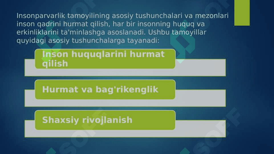 “INSONPARVARLIK TAMOYILI” MAVZUSIDAGI TAQDIMOTI 4