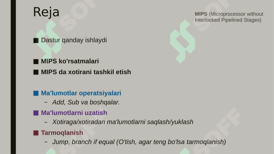 Ko'rsatmalar to'plami arxitekturasi 2