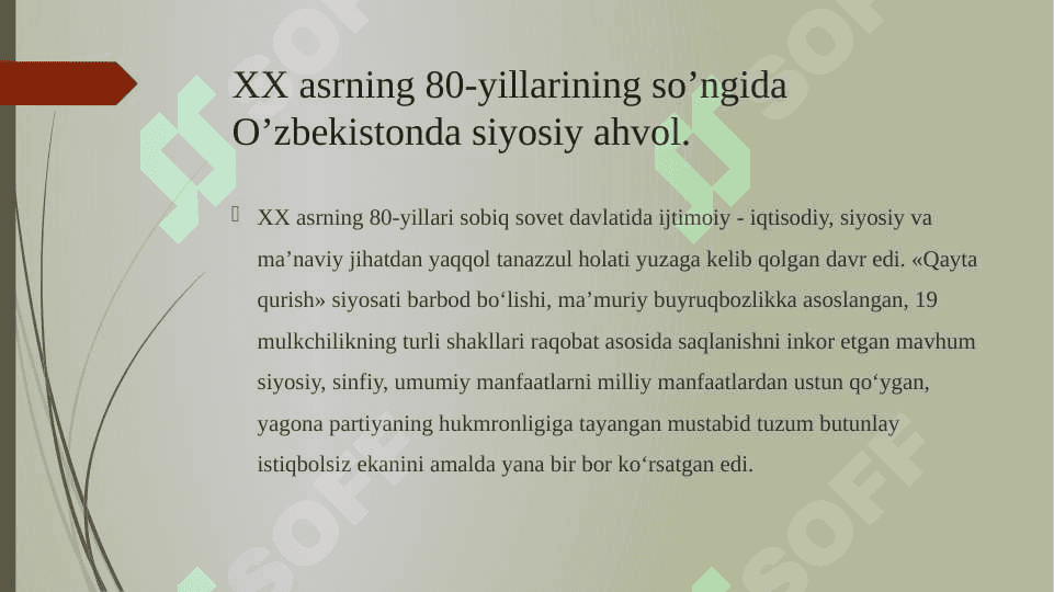 O‘zbekiston Respublikasida Prezidentlik institutining joriy etishi. I.A.Karimovning O‘zbekiston Respublikasi Prezidenti etib saylanishi 3