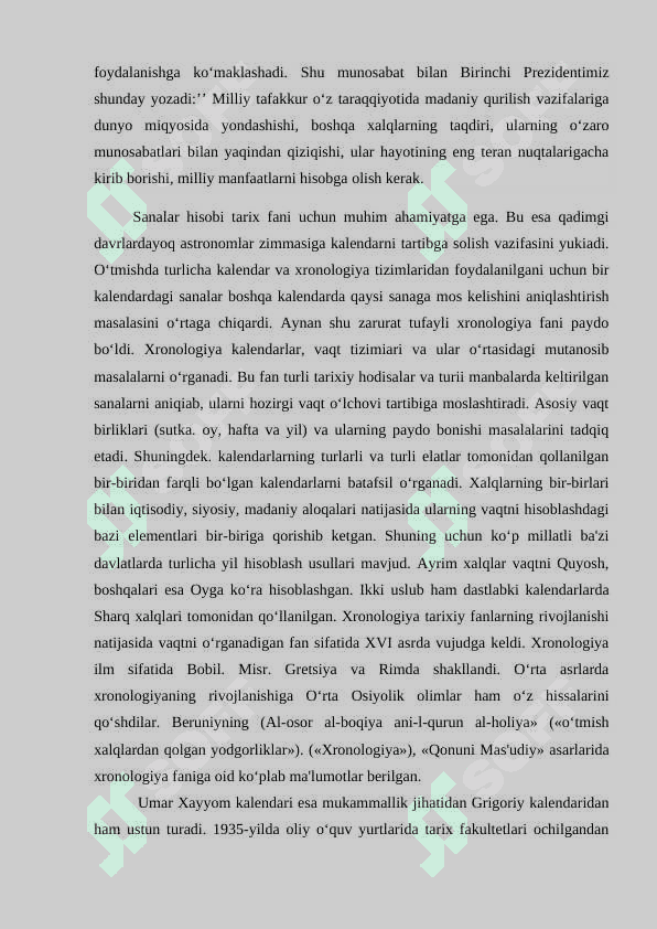 Xronografik tadqiqotlar tarixidan 3