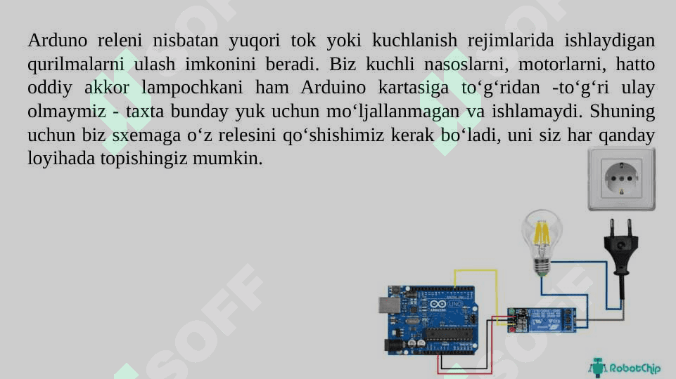Rele. Releni tranzistor orqali boshqarish. 4