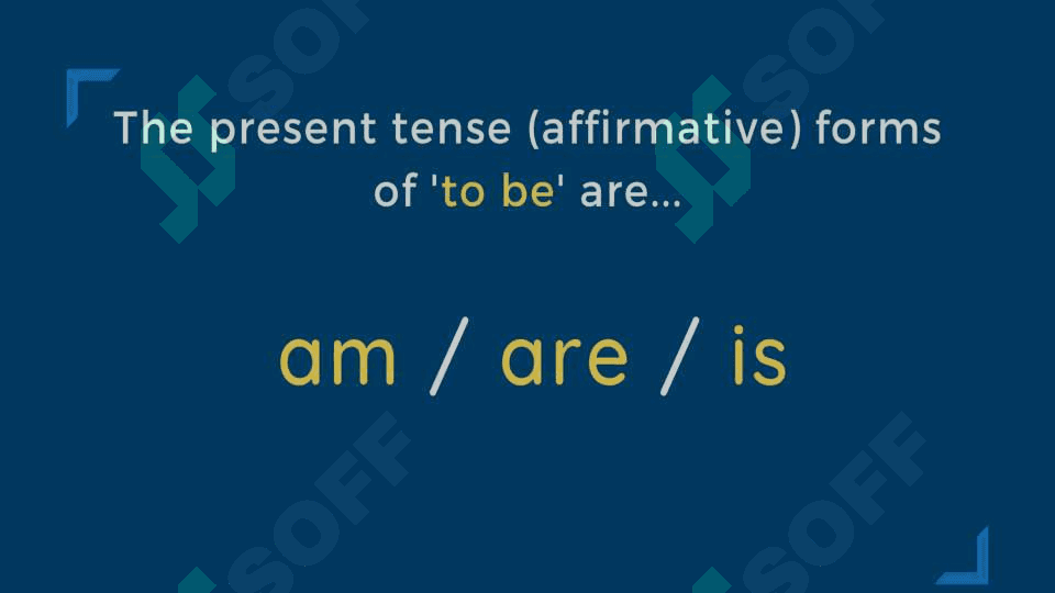 The verb "to be" present tense 6
