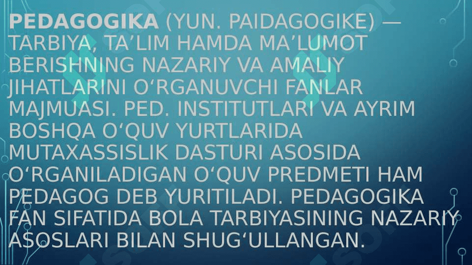 Pedagogika - fan sifatida 3