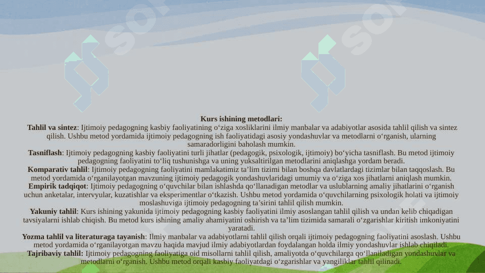 Ijtimoiy pedagogning kasbiy faoliyatining o‘ziga xosligi 6