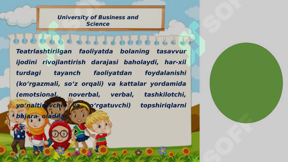 "Sahnalashtirish faoliyati" taqdimot 8