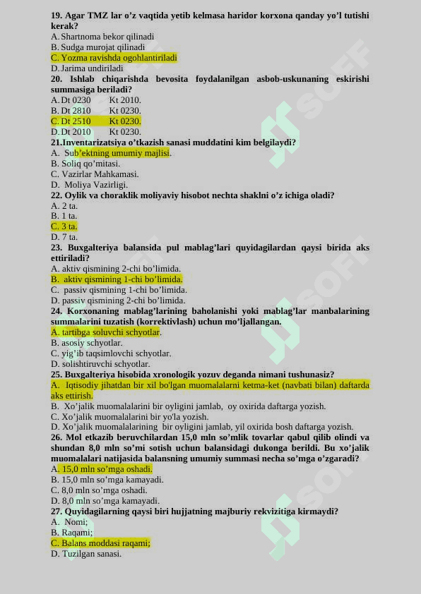 Buxgalteriya yakuniy javoblaru 3