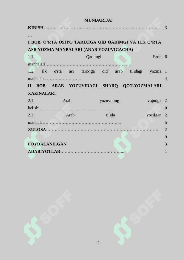 Oʻrta Osiyoning ilk oʻrta asrlar tarixiga oid arab tilidagi manbalar 2