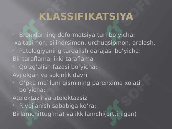 Bronxoektatik kasallik diagnostikasi 8