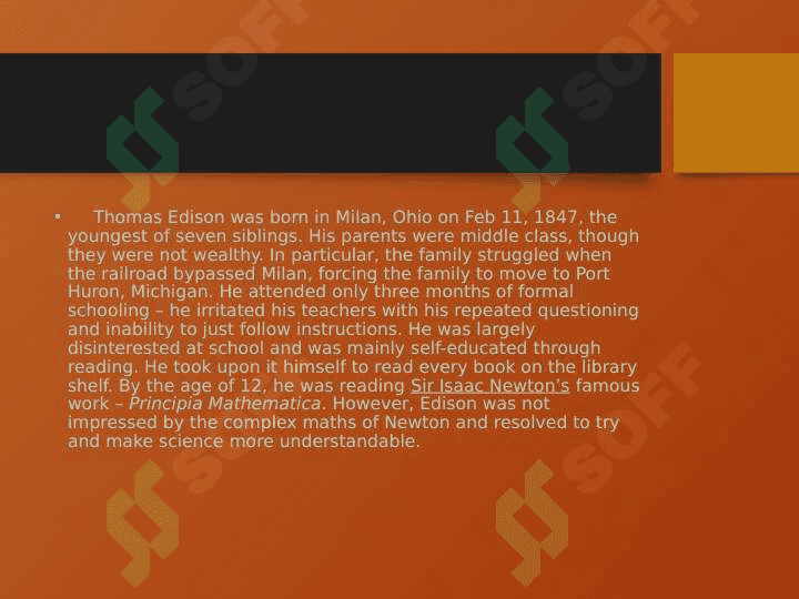 Thomas Edison   Steve Jobs Early Life All About Steve Jobs 3