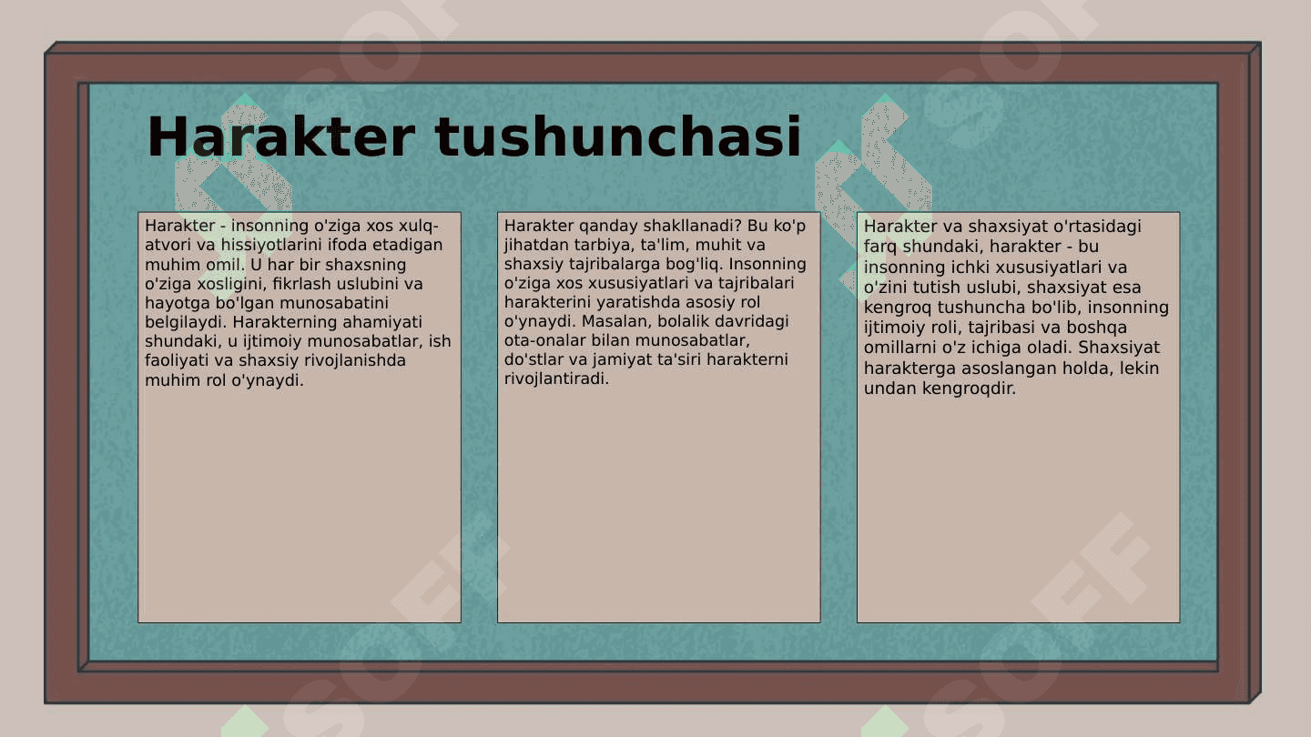 Harakter 3