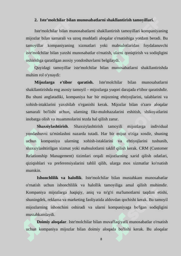 Sifatni umumiy boshqarish 8