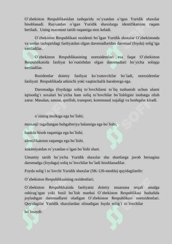 YURIDIK SHAXSLARNING DEVIDENT VA FOIZ TARZIDAGI DAROMADLARIGA SOLIQ SOLISH 2