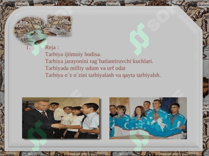 OʻZBEKISTON RESPUBLIKASIDA TARBIYA JARAYONINING HOZIRGI BOSQICH MUAMMOLARI 2