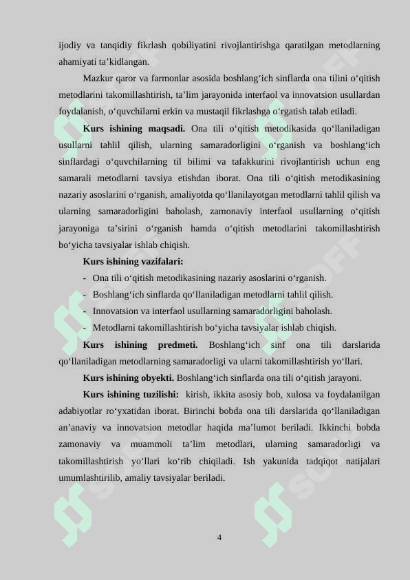 Ona tili o‘qitish metodikasi fanining darslarida qo‘llaniladigan metodlar 4