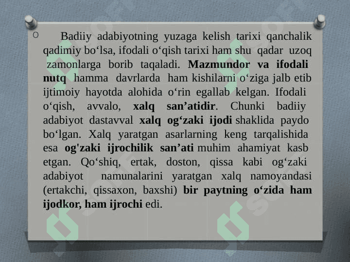 BADIIY O’QISH ASOSLARI FANINING MAQSAD VA VAZIFALARI 2