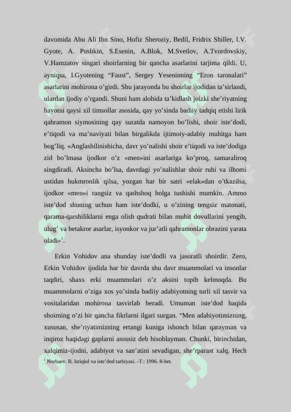 ERKIN VOHIDOV SHE’RIYATINING G’OYAVIY-BADIIY XUSUSIYATLARI 4