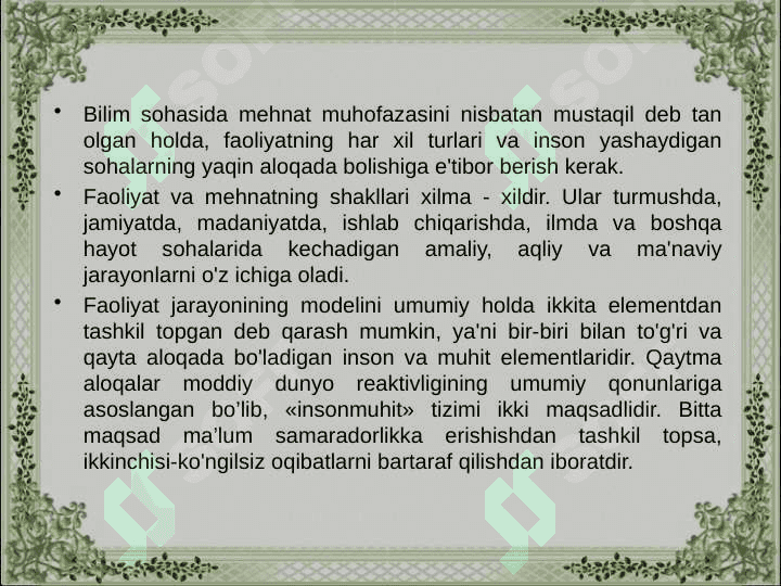 Faoliyat xavfsizligini ta’minlashda insonning psixofiziologik ko’rsatkichlarining ahamiyatini o’rganish 3