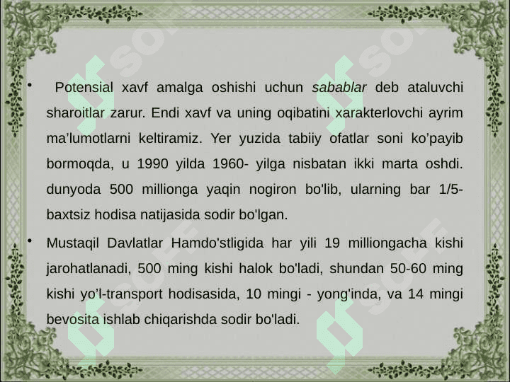 Faoliyat xavfsizligini ta’minlashda insonning psixofiziologik ko’rsatkichlarining ahamiyatini o’rganish 6