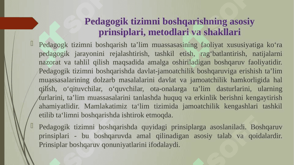 O‘ZBEKISTON RESPUBLIKASI TA'LIM TIZIMI (taqdimot) 8